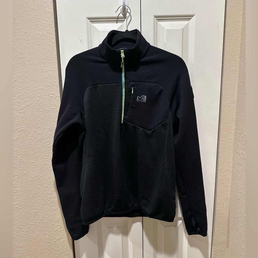 Millet Seneca Tecno Zip Fleece Jacket Men’s Black/Green combo , L/XL - Picture 8 of 9